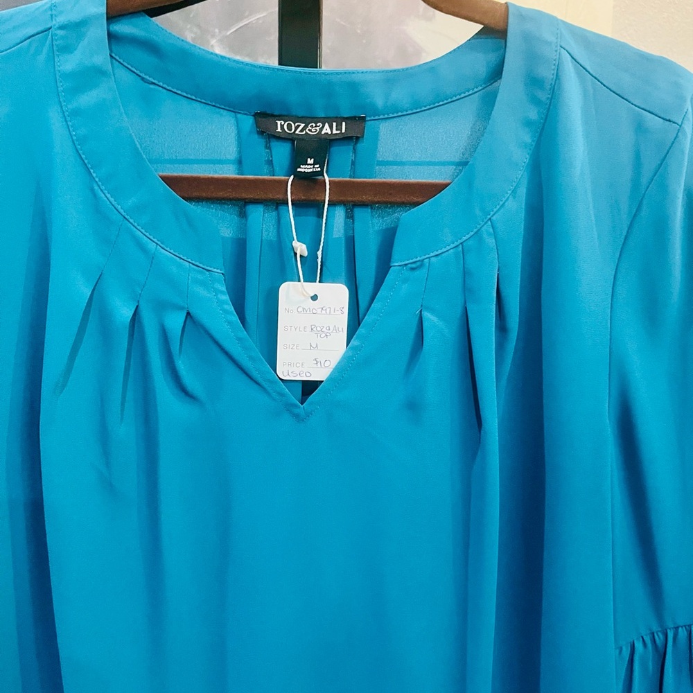 Roz & Ali Vibrant Blue Blouse